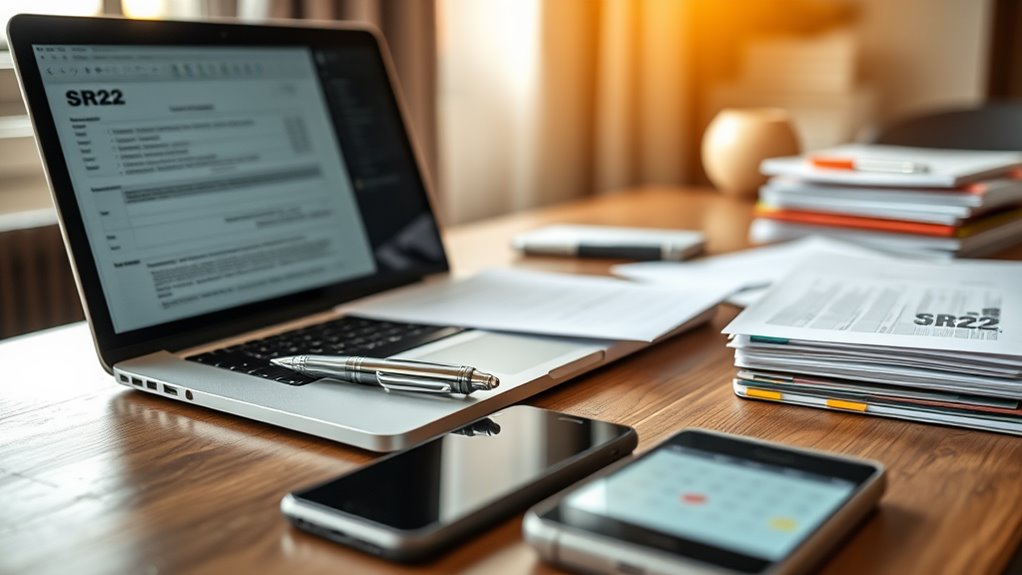 sr22 filing completion steps